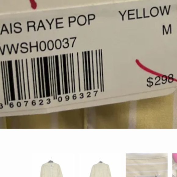 Zadig & Voltaire Long Sleeve Tais Raye button up Shirt NWT $250 casual designer - Picture 7 of 8